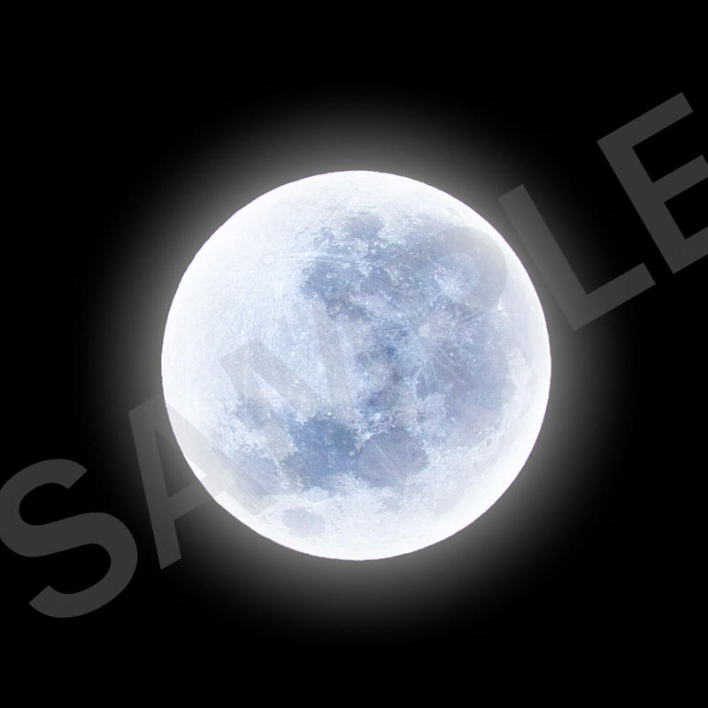 スマホ壁紙 Full Moon 002 真夜中の白い満月 Hatsuemoon