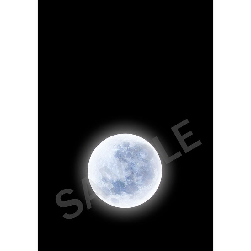 スマホ壁紙 Full Moon 002 真夜中の白い満月 Hatsuemoon