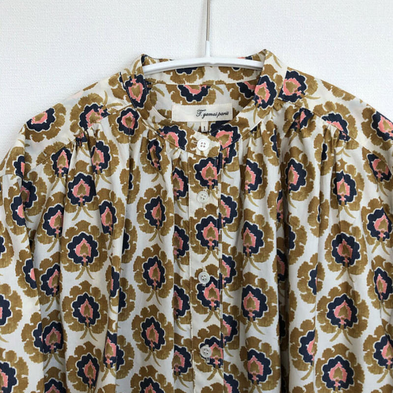T Yamai Paris リバティモロッコプリントワンピース ワイン系 Havane T Yamai Paris リバティモロッコプリントワンピース ワイン系 Havane