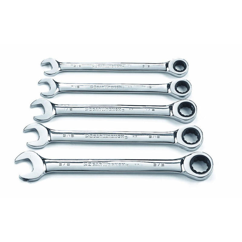 Gearwrench ラチェット式 レンチ 5 本 セット Sae インチ工具