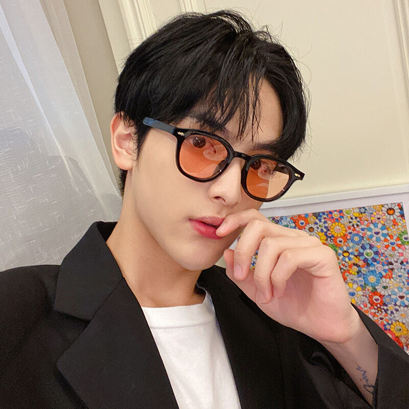 レトロトレンディな韓国ファッションサングラス カラーレンズ付き Hellotokyo