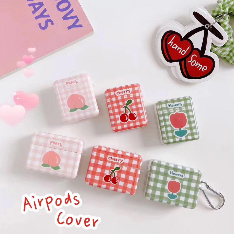 ラティス 果物 もも 桜んぼ 花 エアーポッズプロケース Airpods Pro Case ケ