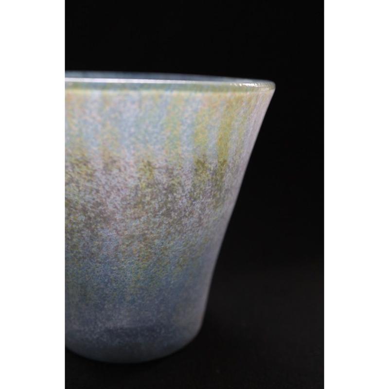 橋村野美知 街カップ 青 ブルー 作家 グラス Mellow Glass