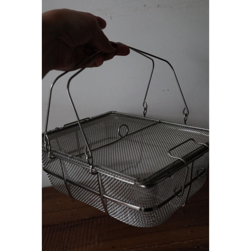 辻和金網 ふた付き干しかご 小 +中網付き