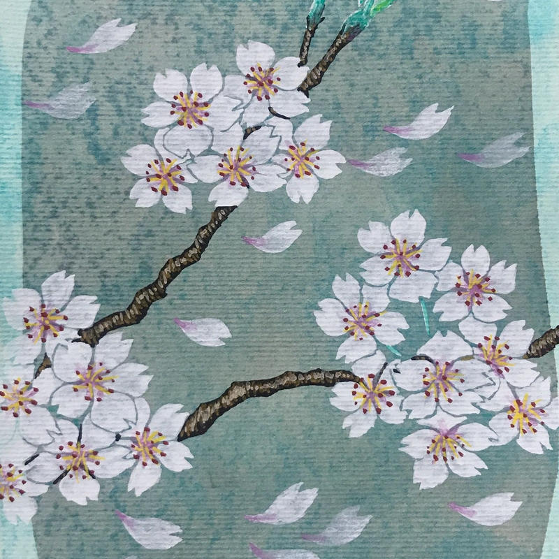 「夏の訪れ」6号テンペラ画 夏の訪れ」6号テンペラ画