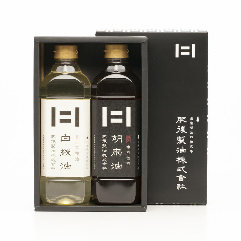 白絞油 胡麻油詰合せ 2本セット 600g白絞油 胡麻油 肥後製油store