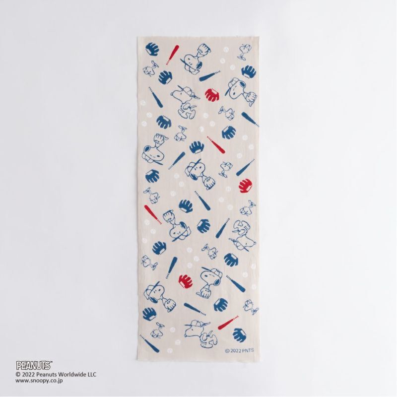 スヌーピー野球てぬぐい かまわぬ ぷんぷく堂 スヌーピー野球てぬぐい かまわぬ ぷんぷく堂