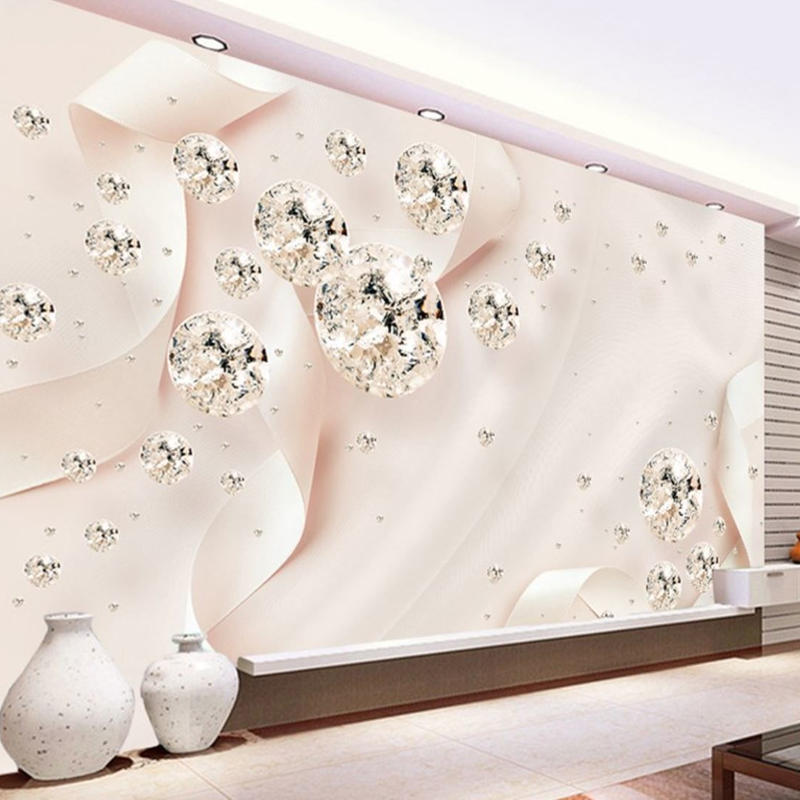 ３d 壁紙 1ピース 1 ピンク キラキラ ダイヤ 姫 インテリア 部屋装飾 耐水 防湿 防