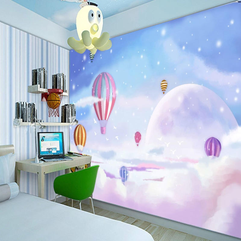 ３d 壁紙 1ピース 1 子供部屋 雲 キラキラ雪 熱気球 インテリア 装飾 寝室 リビング