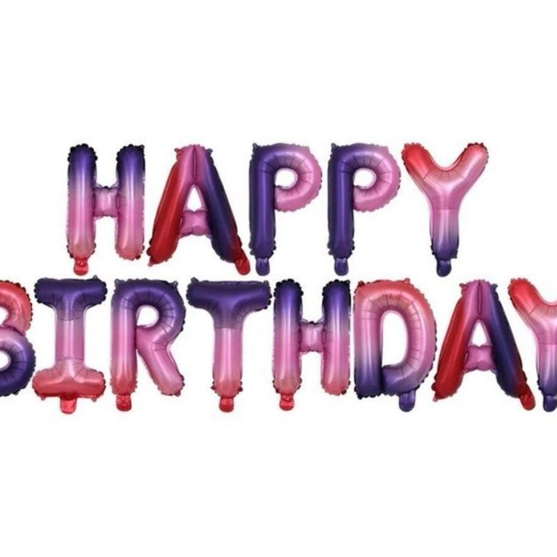 ロゴ風船 Happy Birthday お誕生日おめでとう 飾り デコ 誕生日 イベン