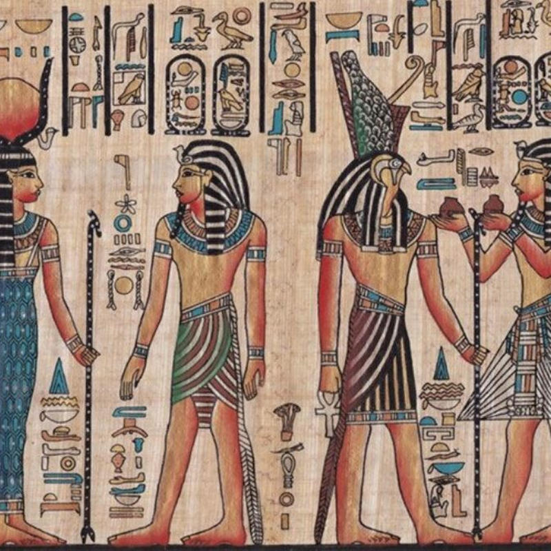 カスタム３d壁紙 1ピース 1 古代壁画デザイン エジプト ファラオ お店 クロス張替