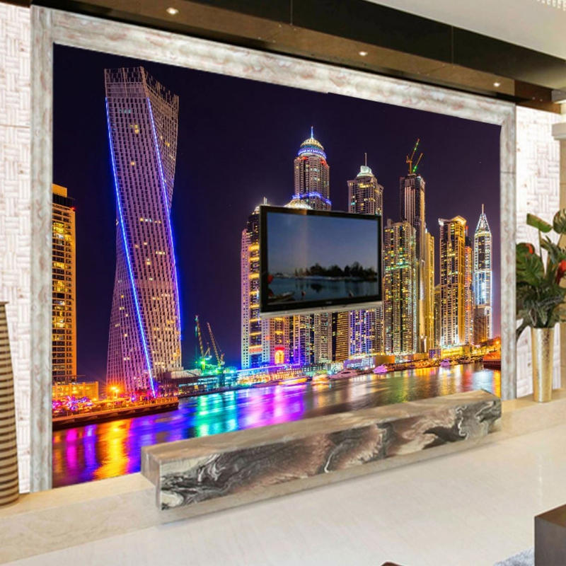 ３d 壁紙 1ピース 1 シティ風景 大都市 夜景 Diy リフォーム インテリア 部屋 寝