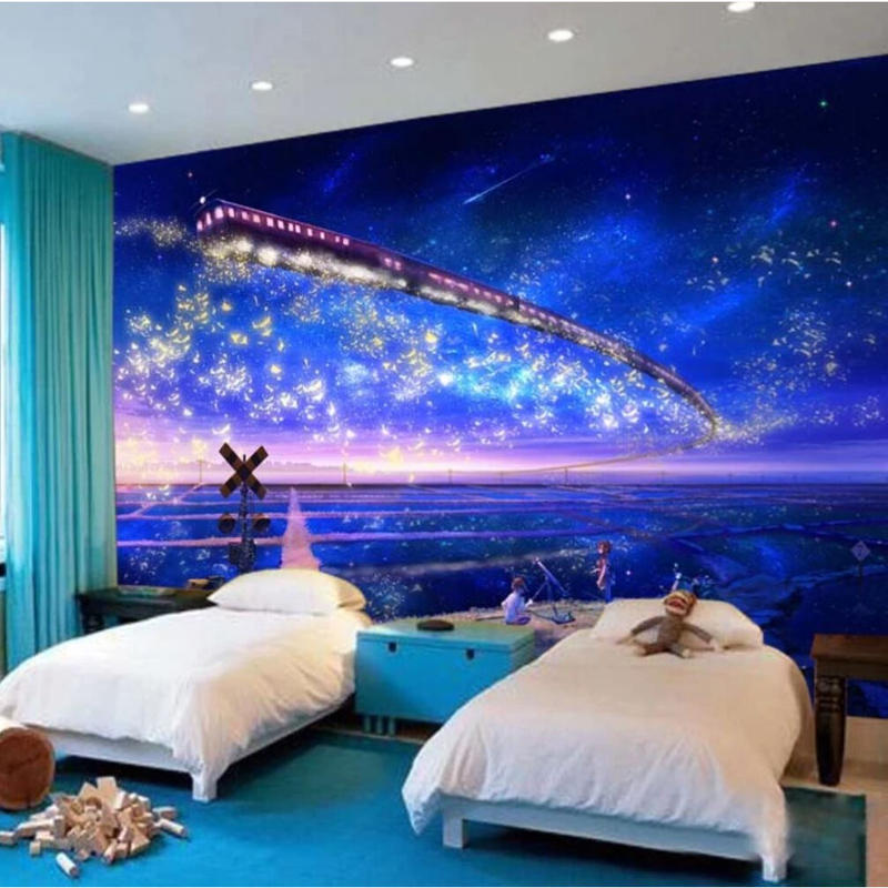 壁紙 夜行列車 幻想的 星 空の旅 1ピース 1 サイズカスタマイズ可能 部屋 リビング シ
