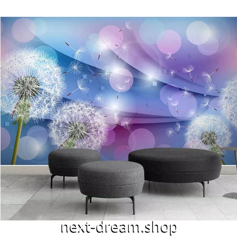 カスタム３d壁紙 1ピース 1 たんぽぽの綿毛 水玉 キッチン 寝室 リビング クロス張替