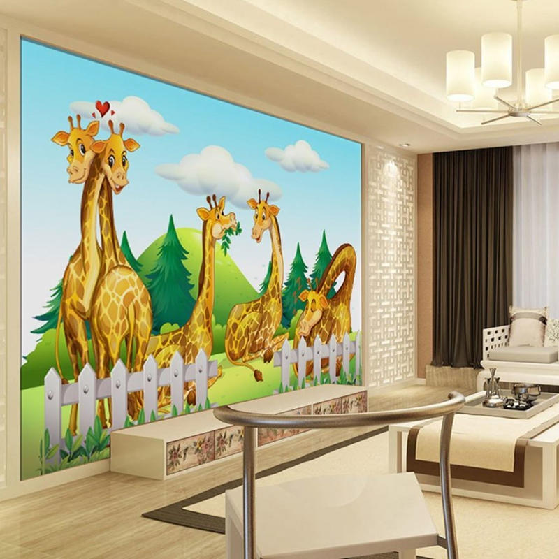 ３d 壁紙 1ピース 1 子供部屋 キリンさん アニメ画 インテリア 装飾 寝室 リビング