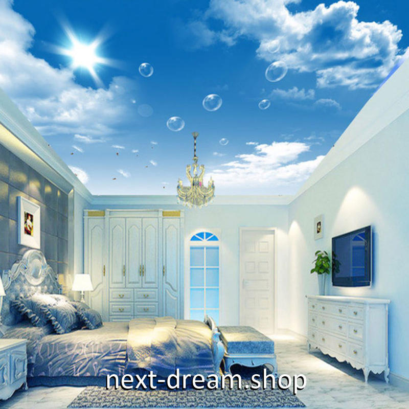 ３d 壁紙 1ピース 1 青空 シャボン玉 タンポポの綿毛 天井用 インテリア 装飾 寝室
