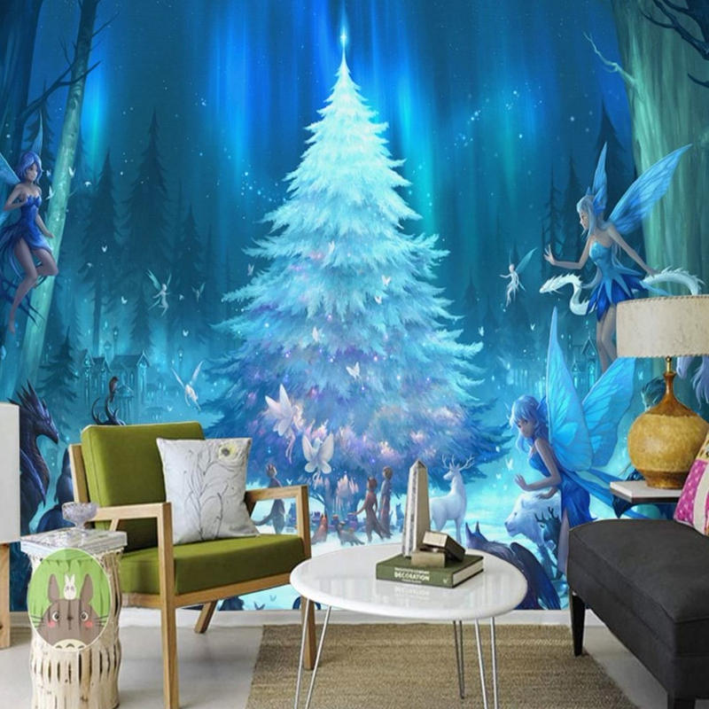 ３d 壁紙 1ピース 1 子供部屋 メルヘン世界 妖精の森 インテリア 装飾 寝室 リビング