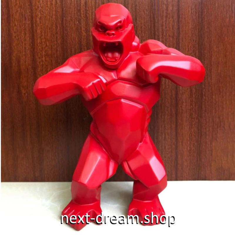 オブジェ ゴリラ 赤 キングコング cm 樹脂彫像 部屋装飾品 お洒落インテリア 置物