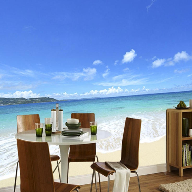 ３d 壁紙 1ピース 1 自然風景 青い海 白い砂浜 ビーチ インテリア 装飾 寝室 リビン