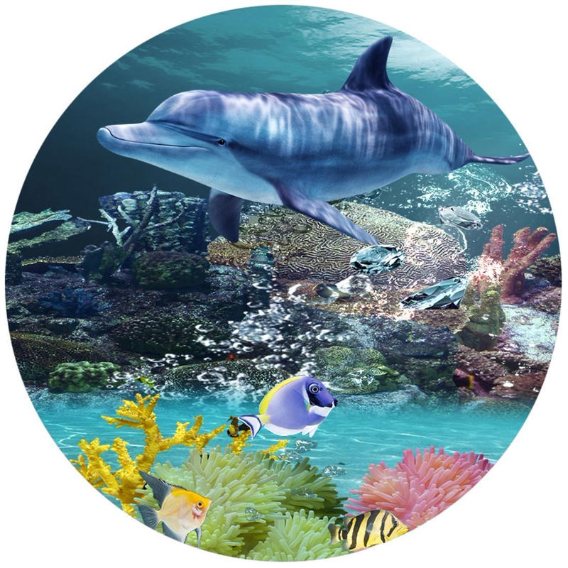 ３d 壁紙 1ピース 1 海 イルカ 水中の世界 珊瑚 インテリア 装飾 寝室 リビング 耐