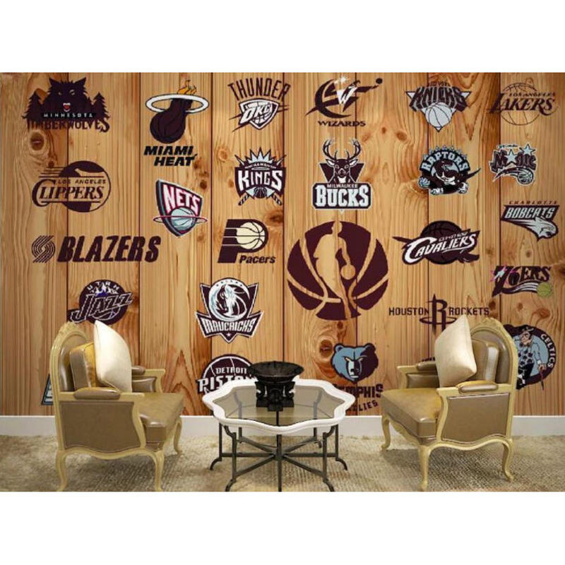 壁紙 ８d素材 スポーツ バスケ ロゴ 1ピース 1 サイズカスタマイズ可能 部屋 リビング