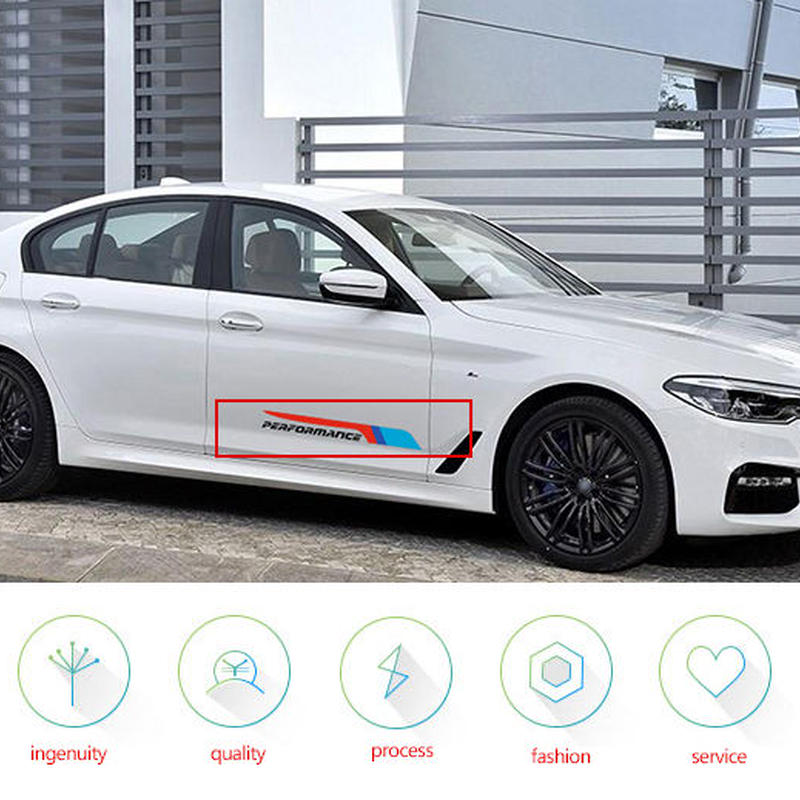 Bmw 車 ステッカー ペア Mパフォーマンス ドア サイド ビニールデカール E46 E90