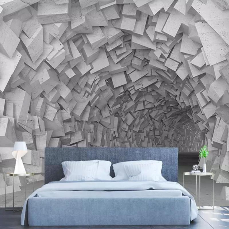 ３d 壁紙 1ピース 1 立体空間 石の洞窟 幾何学 Diy リフォーム インテリア 部屋