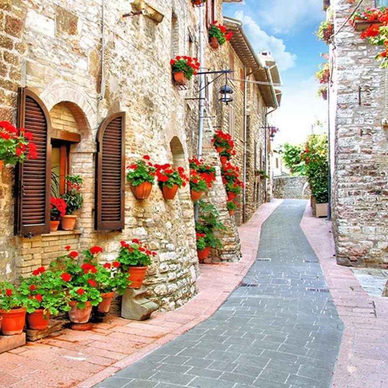 ３d 壁紙 1ピース 1 シティ風景 レンガ 町並み Diy リフォーム インテリア 部屋