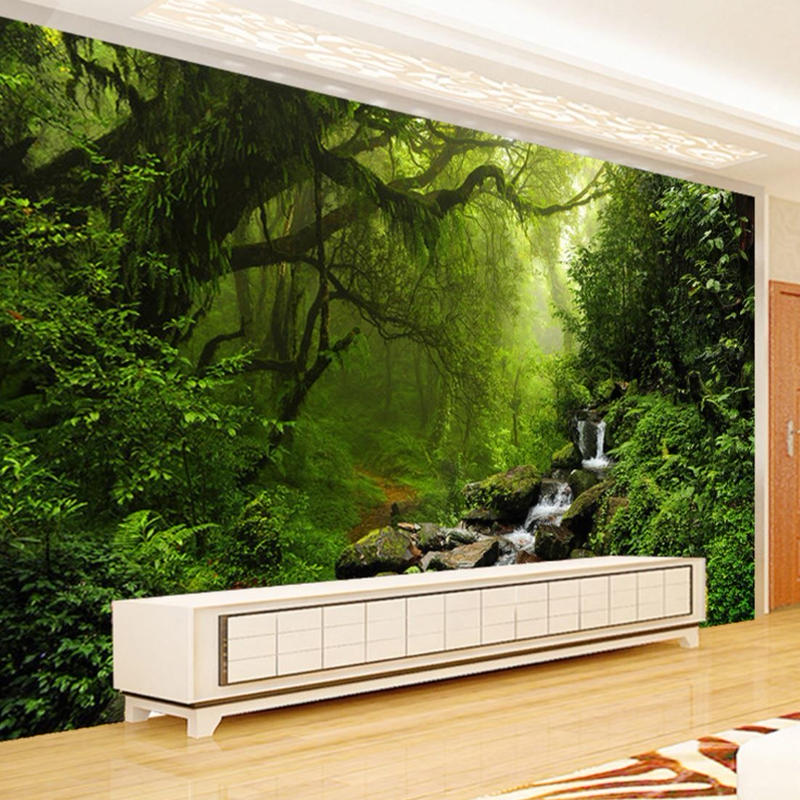 ３d 壁紙 1ピース 1 森林 自然風景 小川 防カビ 耐水 おしゃれ クロス インテリア