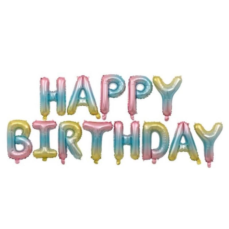 ロゴ風船 Happy Birthday お誕生日おめでとう 飾り デコ 誕生日 イベン