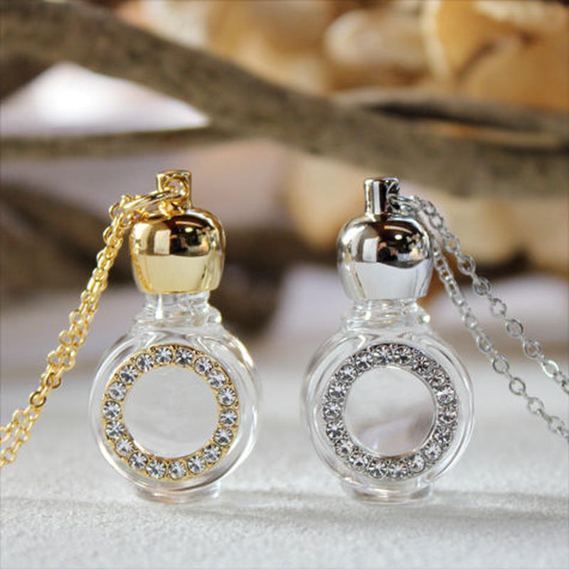 クリックポスト対応 アロマペンダント ネックレス60cm タイコ サークル ストーン 穴開き