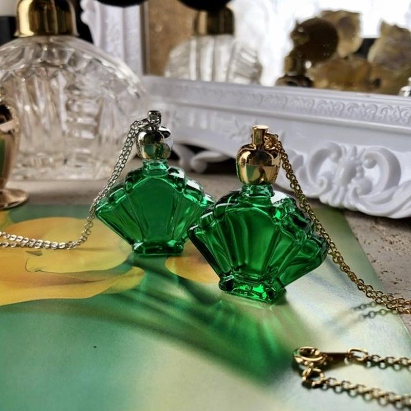 クリックポスト対応 アロマペンダント ネックレス60cm 穴開きor密閉栓キャップ シェルグ