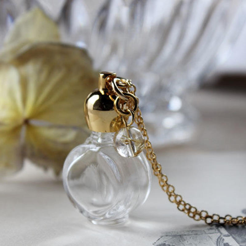 クリックポスト対応 アロマペンダント ネックレス60cm タイコ ルチルクオーツ 穴開き O