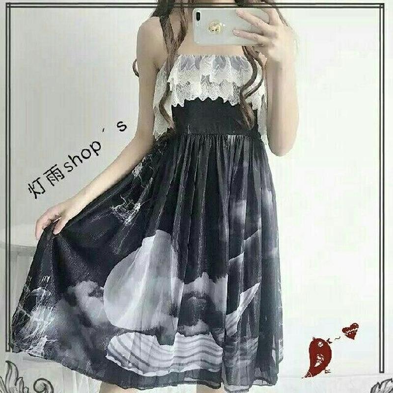 海の旅少女 クジラ キャミソールワンピース 灯雨 S Store