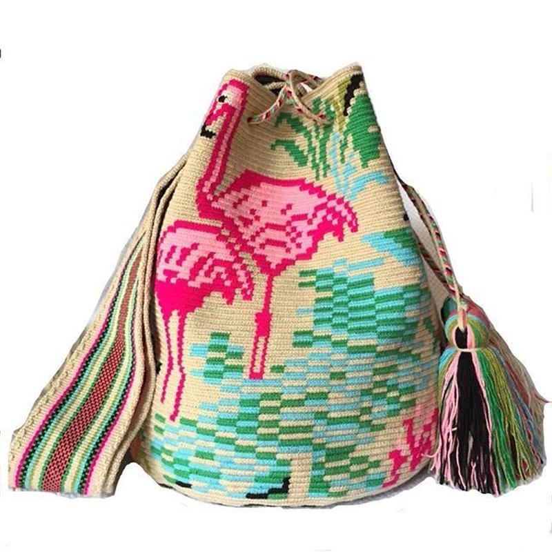 未使用 ワユーバッグ コロンビア直輸入 オールハンドメイド ピンク