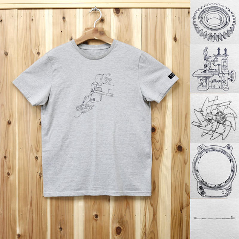 Hofi 007 ペンアートtシャツ メンズ グレー 東大阪繊維研究所 Higashi