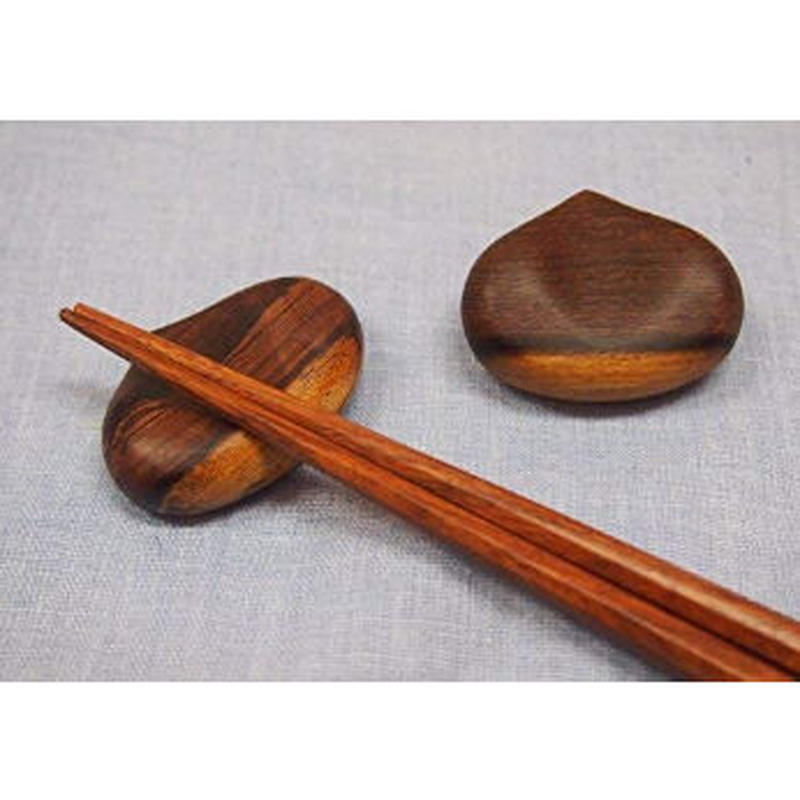 栗の箸置き 2個セット ミャンマー産 鉄刀木使用 Home Myanmar Store