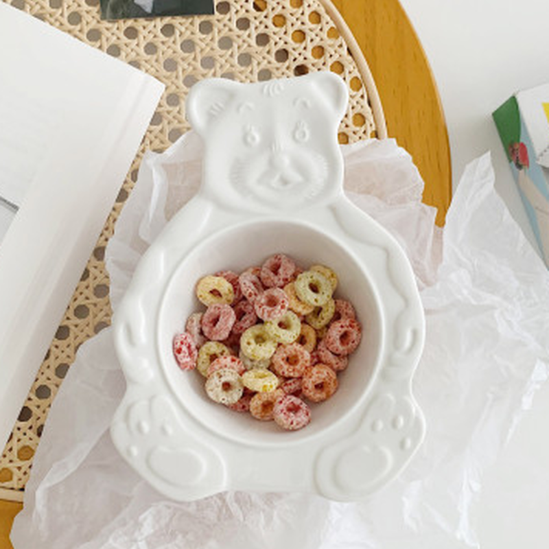 韓国雑貨 ビンテージクマのデザートボールシリアルボール３色 Honeybee