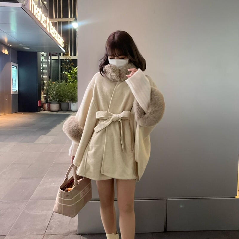 本日限定 treat ürself Honey bunny ケープコート agapeeurope.org