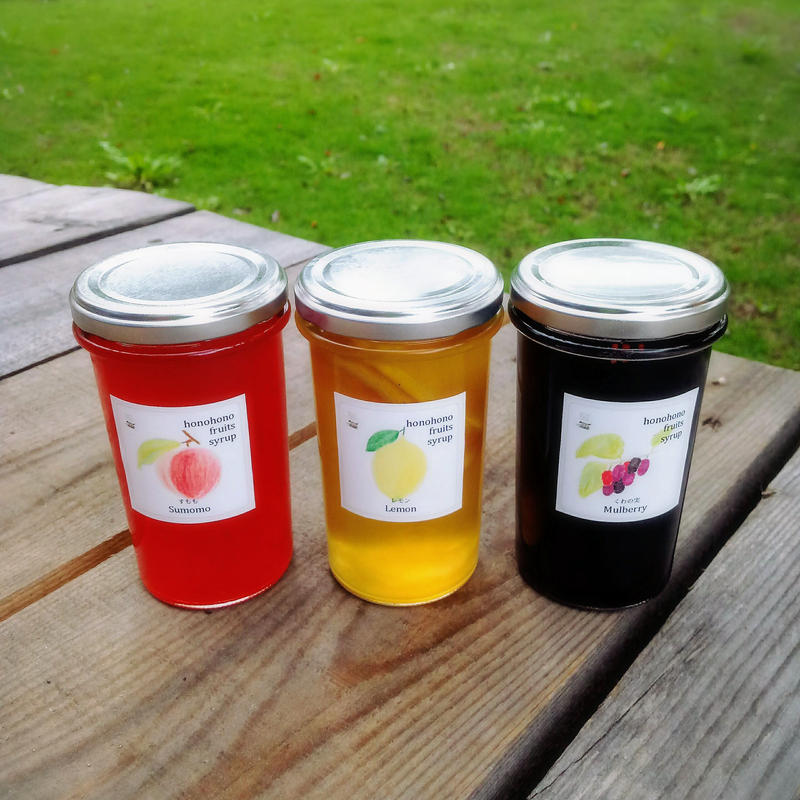 Honohono Fruits Syrup 自家製フルーツシロップ 3本セット Hono Honohono Fruits Syrup 自家製フルーツシロップ 3本セット Hono