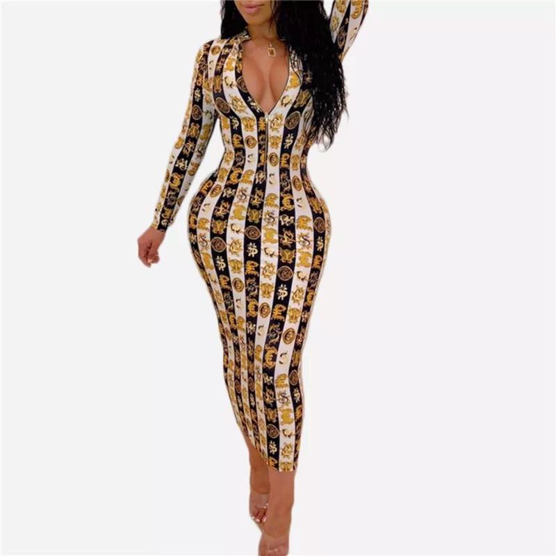 Zip付き セクシーなロングワンピース One 13 Hot Lips