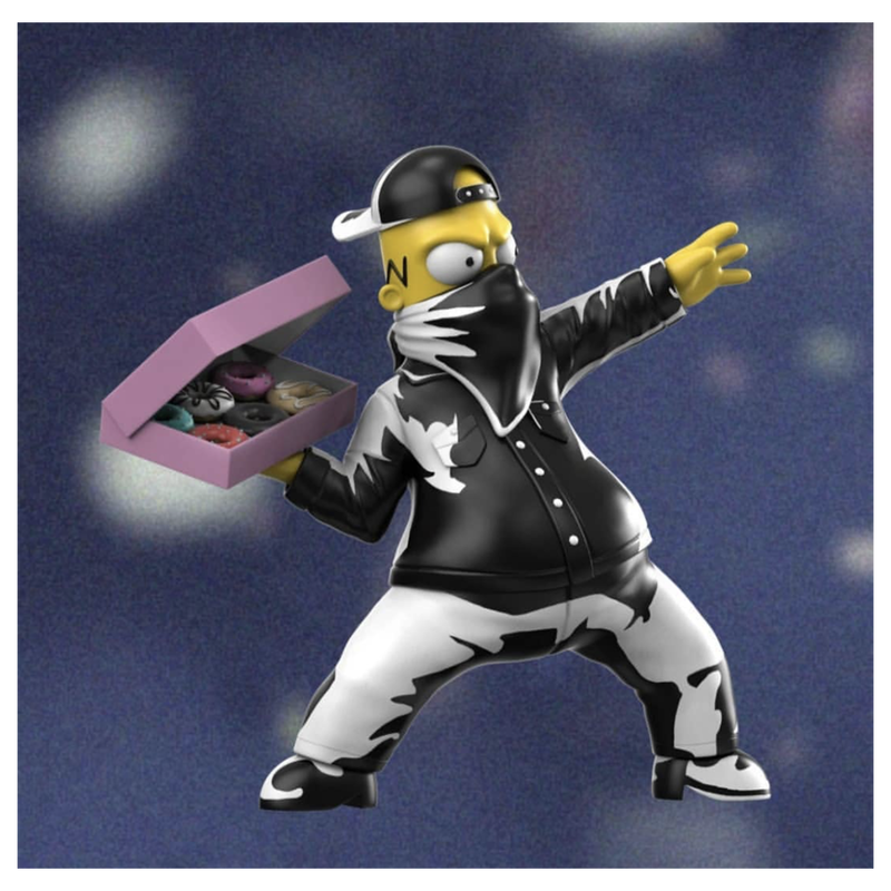 シンプソンズ アート フィギュア バンクシー フラワーボンバー