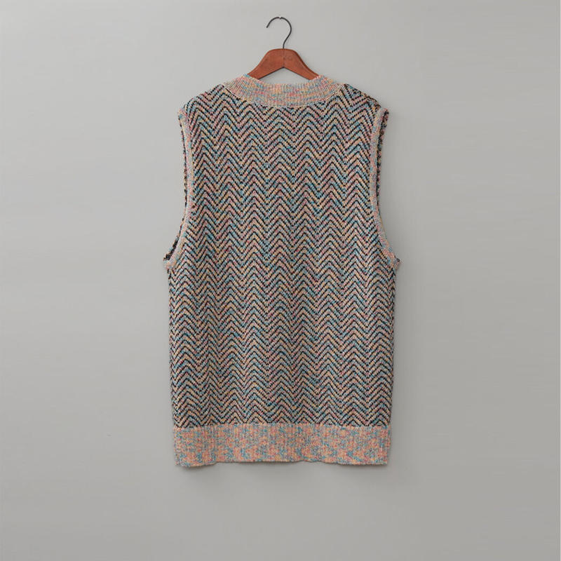 MASU CANDY LONG KNIT VEST (CANDY WHITE) MCF...
