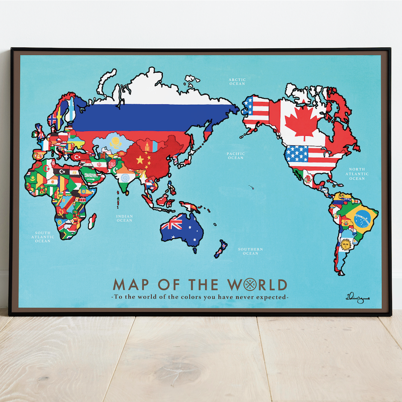 あなたはどの国から来ましたか?」シール付き世界地図ポスター あなたはどの国から来ましたか?」シール付き世界地図ポスター