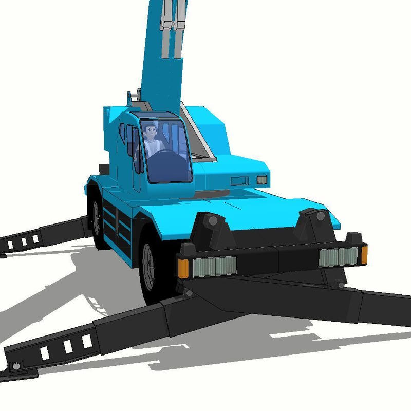 ラフタークレーン45 50ｔ Cim I Con工事現場用 3d Cadパーツ 3d土木部