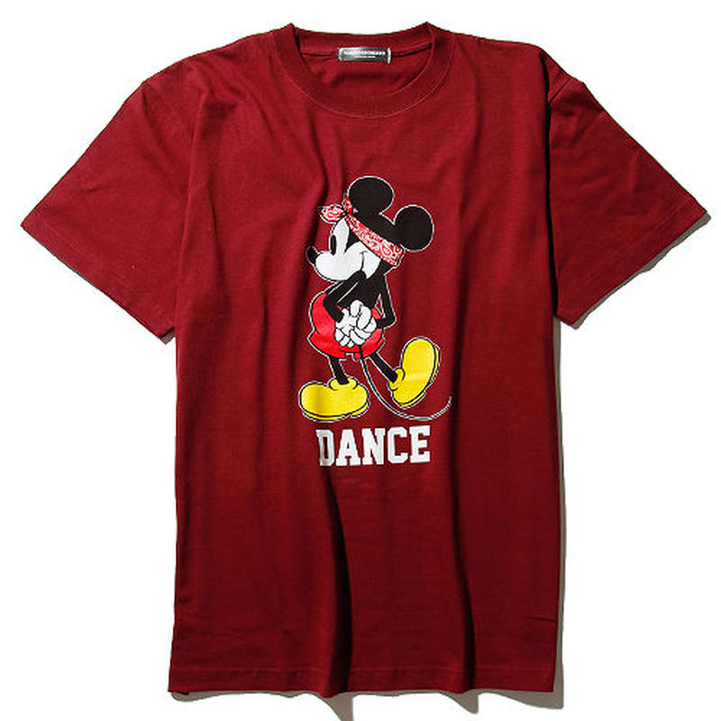ダンスミッキーマウスtシャツ17 Ver ワインレッド Bashlineshop