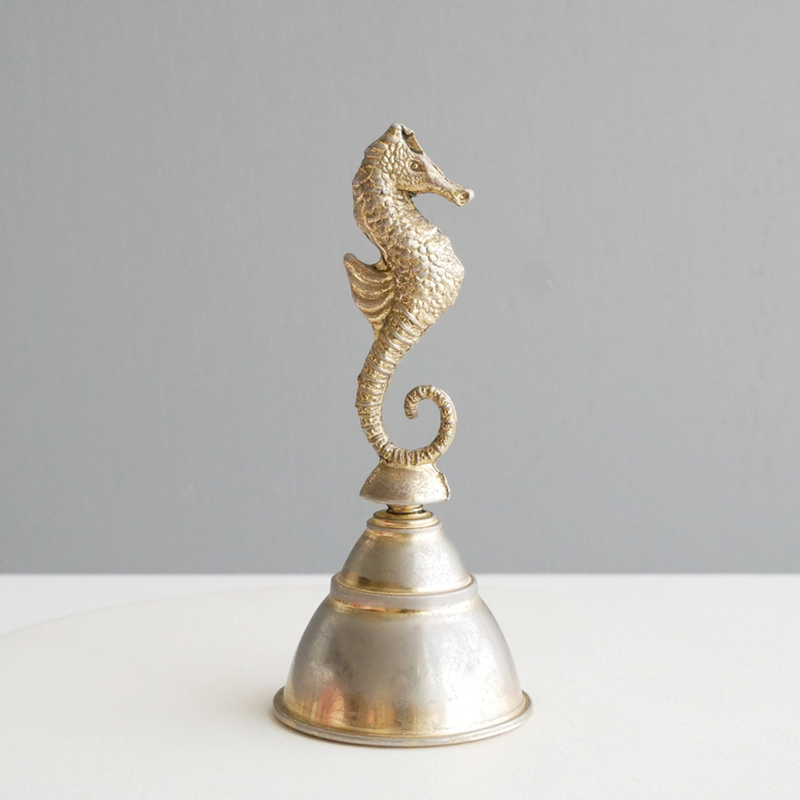 Vintage England タツノオトシゴのハンドベル Bonbonniere ボンボ