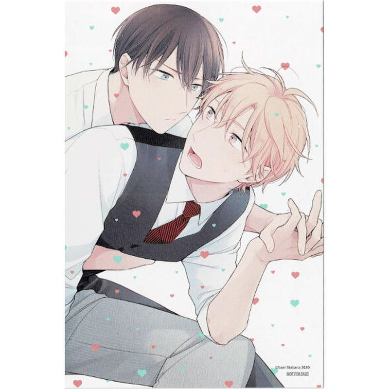 野花さおり イケメンの先輩シリーズ サイン会 お土産 直筆サイン入り イラストカード Bl