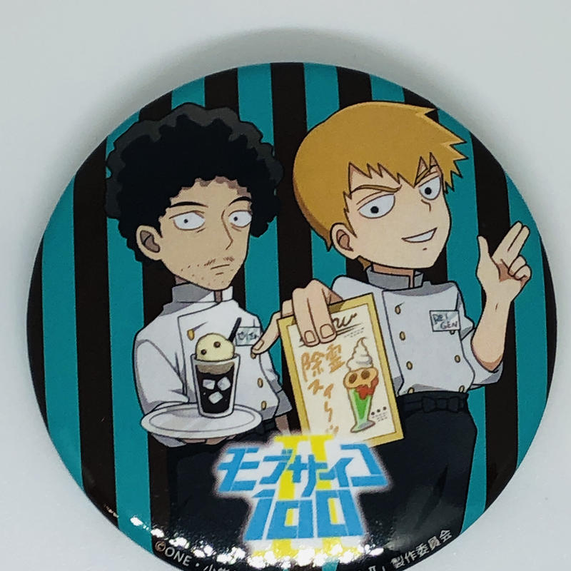 モブサイコ100 芹沢 克也 霊幻 新隆 ふぉーちゅん 缶バッジ デフォルメver K