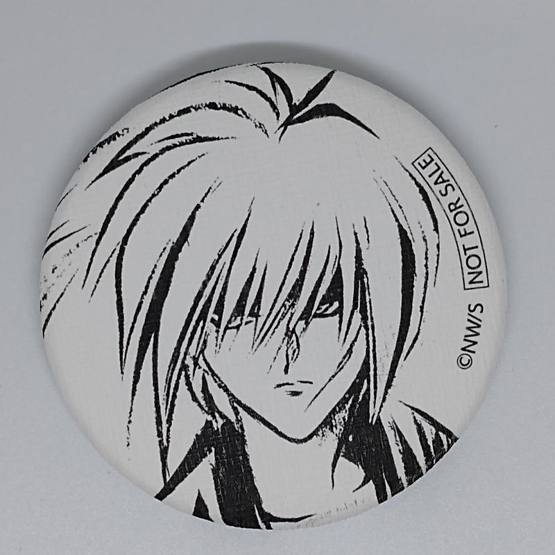 るろうに剣心 緋村 抜刀斎 扉イラスト 和紙缶バッジ K Books 池袋 ２次元グッズ通販